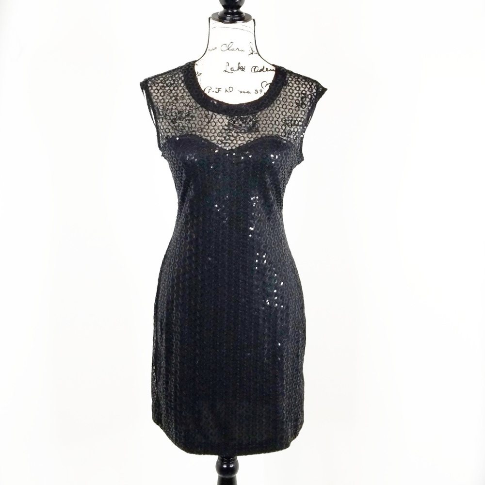 EXPRESS ▪ Trending Mermaidesque Sweetheart Neckline Sequin Dress, EUC